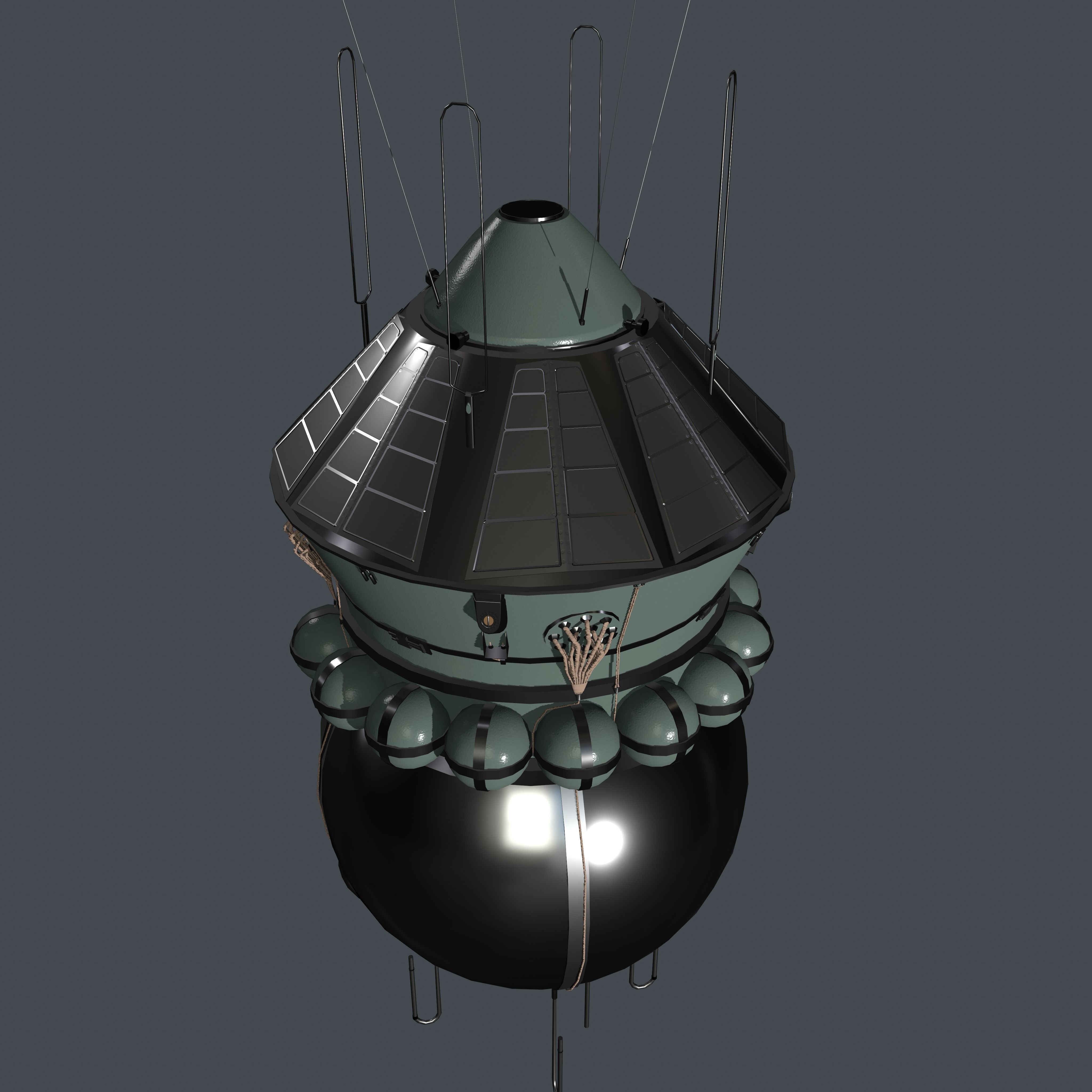 Vostok 1 Low-poly 3D model_25