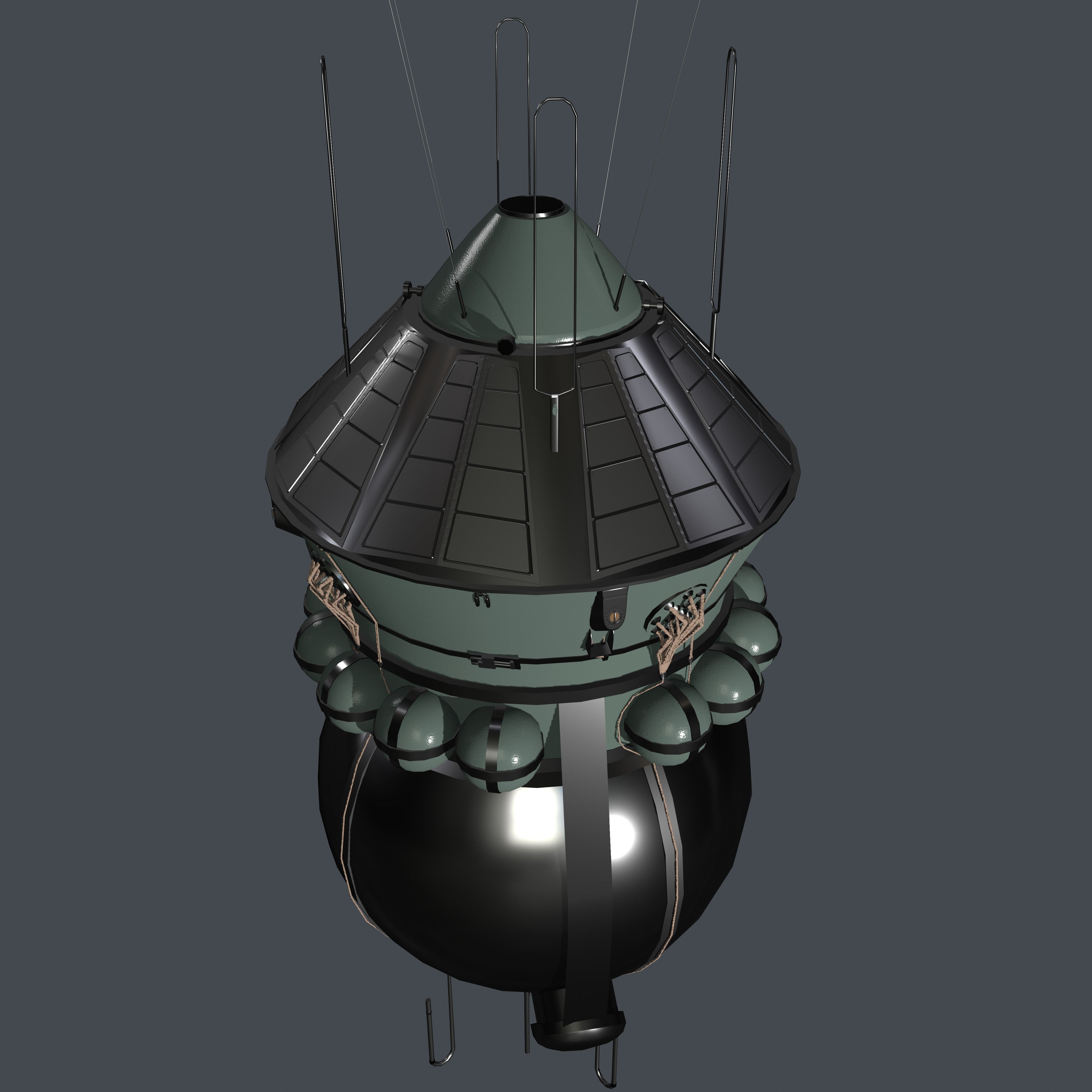 Vostok 1 Low-poly 3D model_27