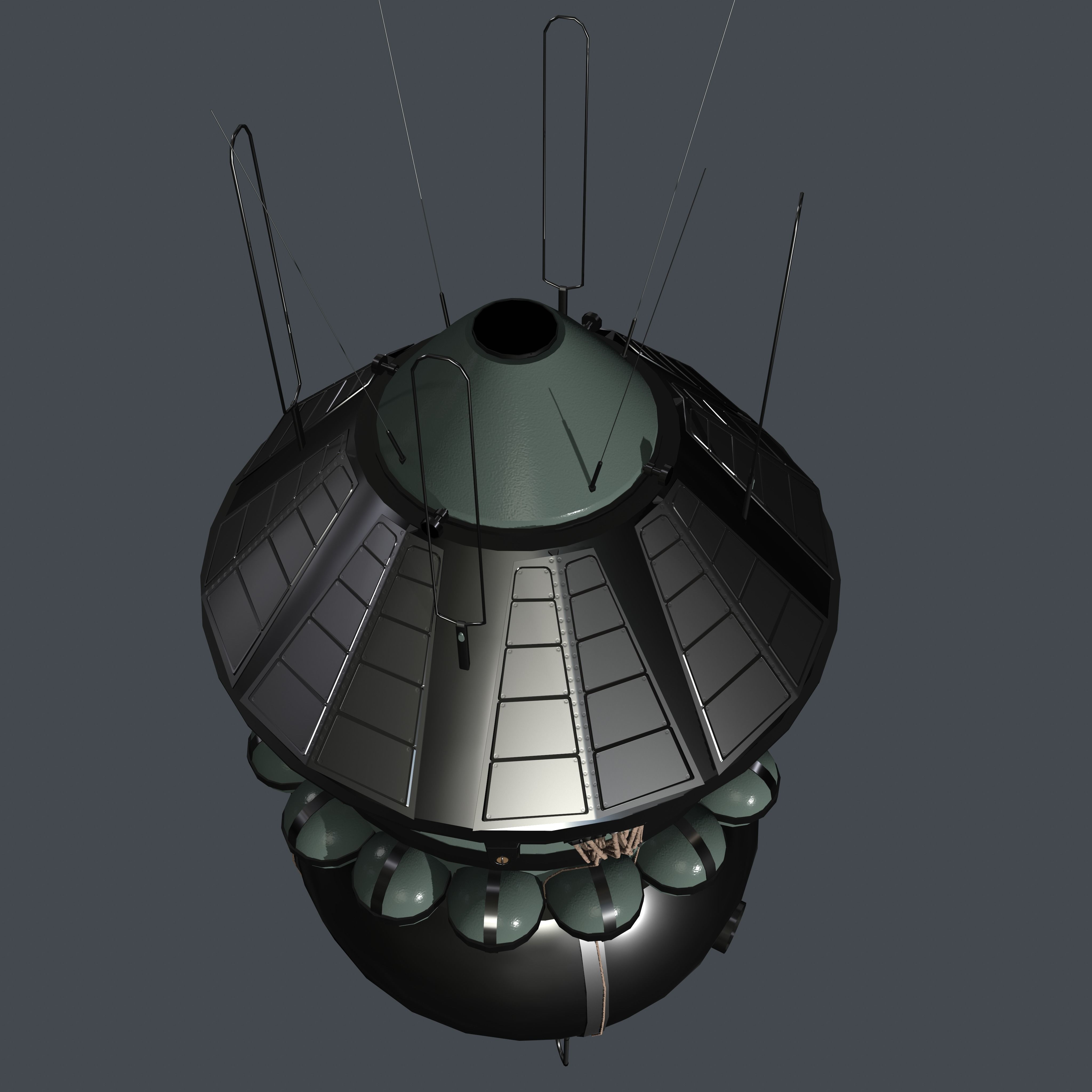 Vostok 1 Low-poly 3D model_7