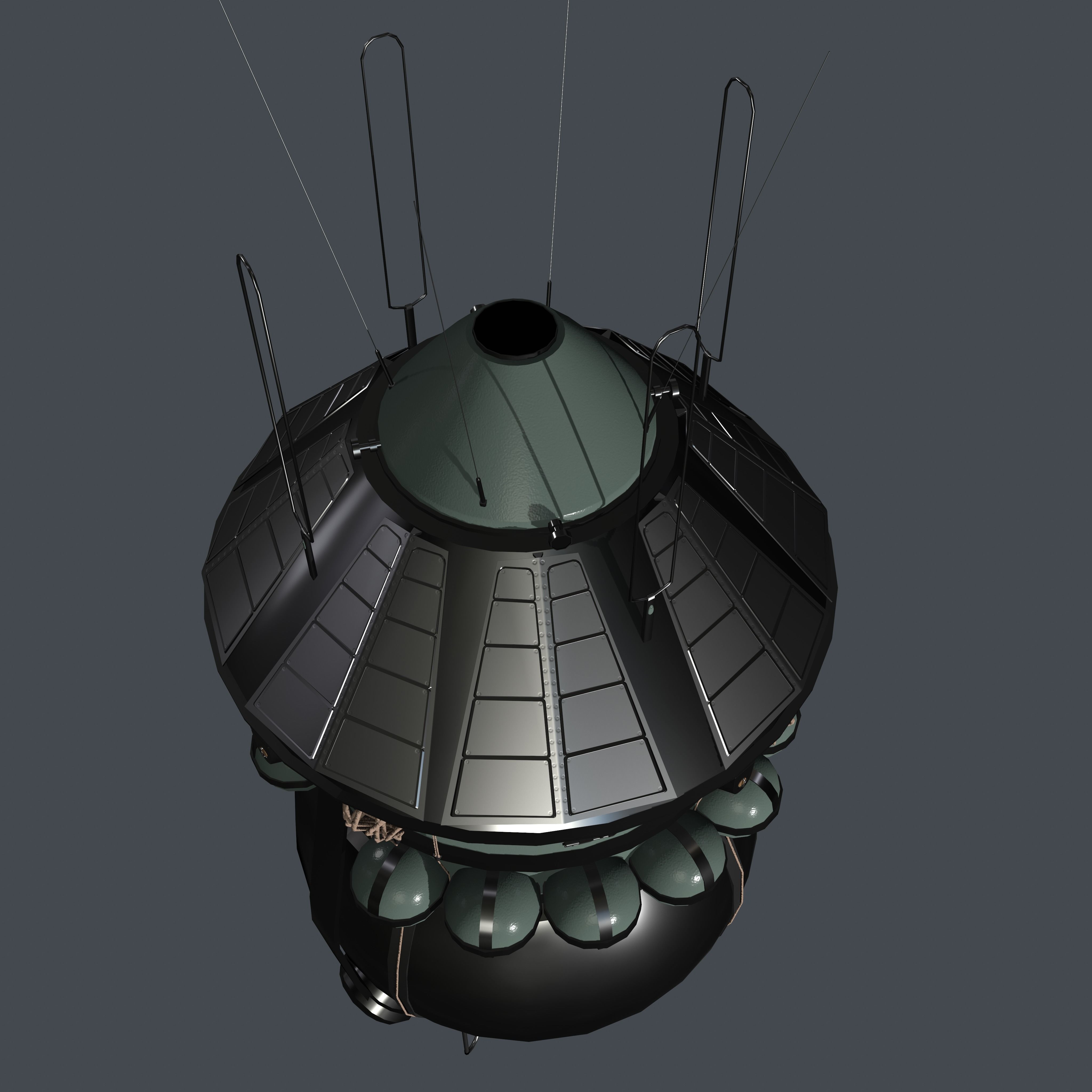 Vostok 1 Low-poly 3D model_5