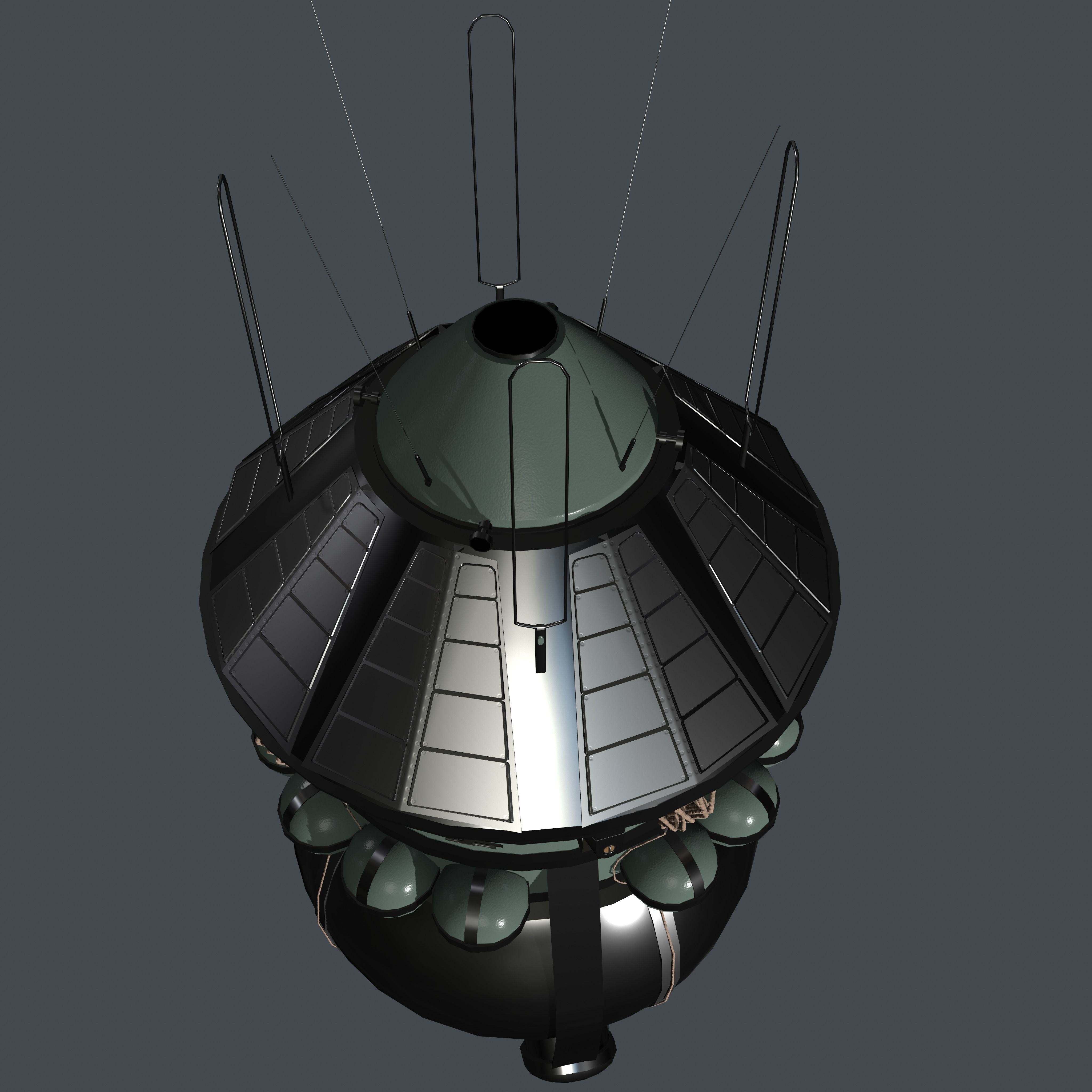 Vostok 1 Low-poly 3D model_9