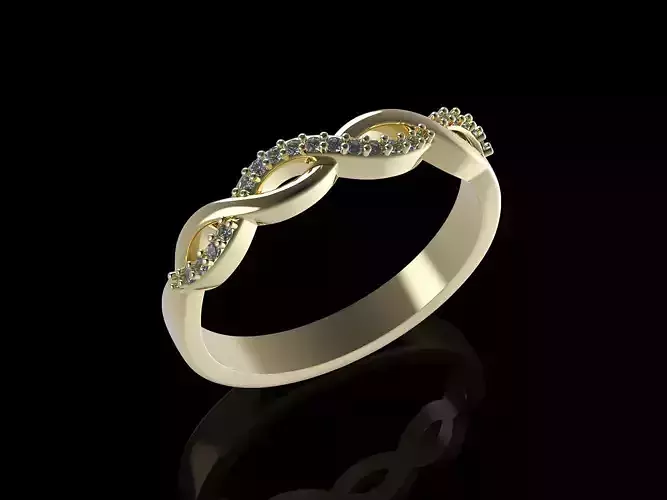 Wedding ring printable silver gold jewelry 3D model