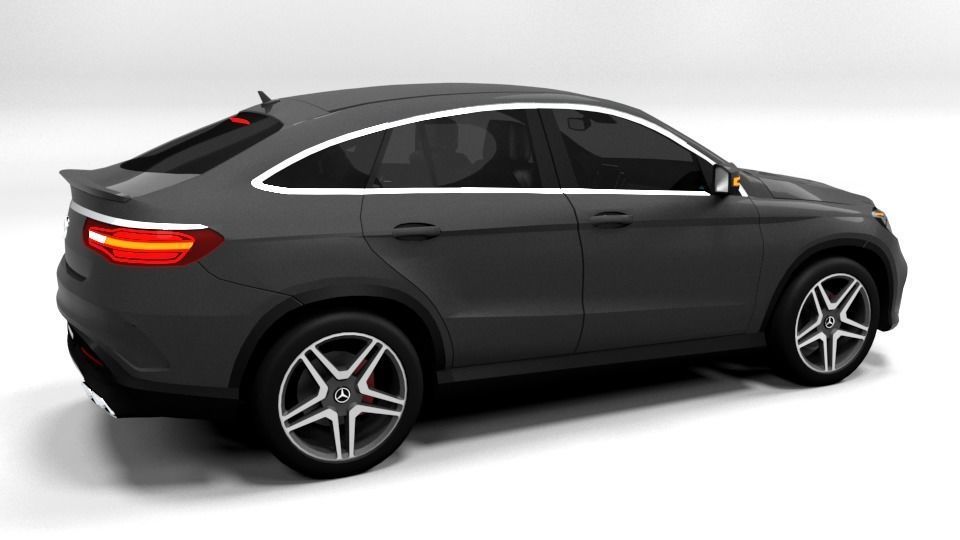 MERCEDES GLE AMG 63 COUPE 2016 LOWPOLY Low-poly 3D model_6