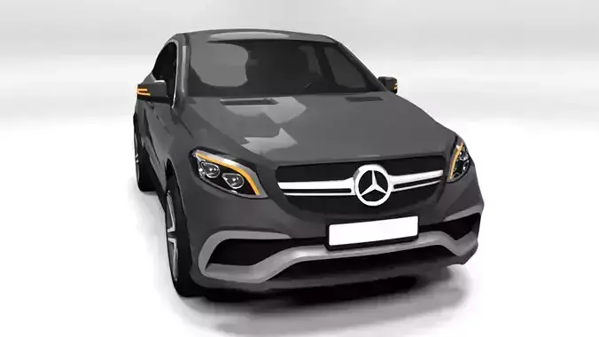 MERCEDES GLE AMG 63 COUPE 2016 LOWPOLY Low-poly 3D model