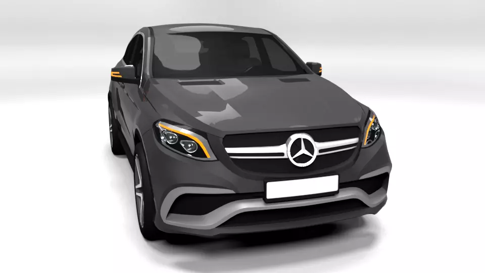 MERCEDES GLE AMG 63 COUPE 2016 LOWPOLY Low-poly 3D model_0