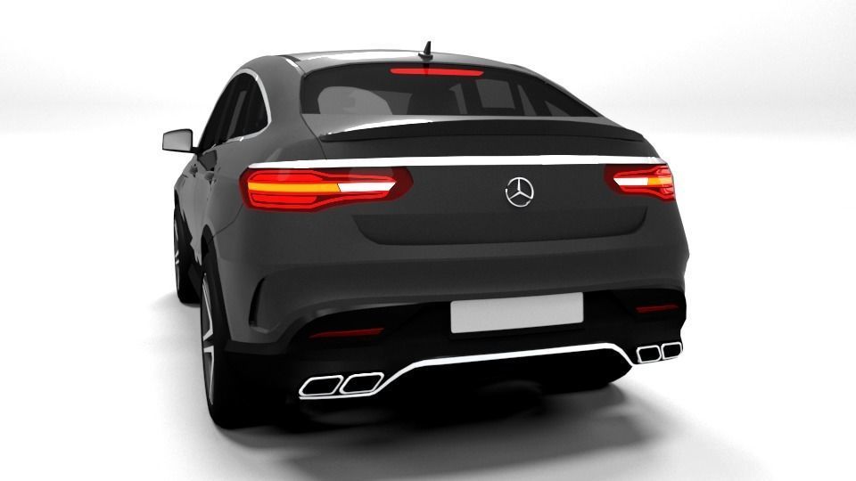 MERCEDES GLE AMG 63 COUPE 2016 LOWPOLY Low-poly 3D model_2