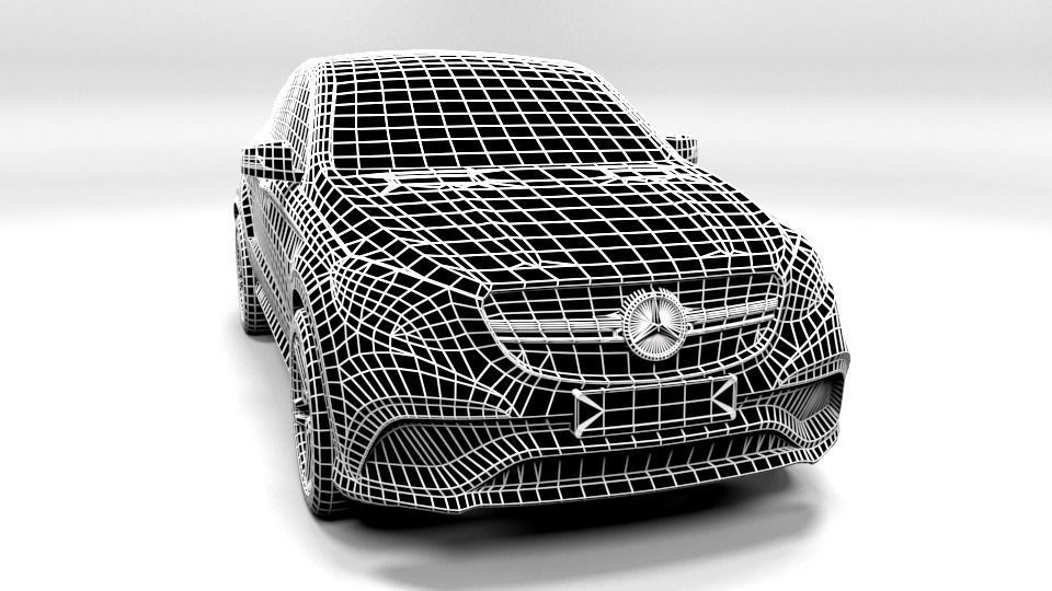 MERCEDES GLE AMG 63 COUPE 2016 LOWPOLY Low-poly 3D model_1