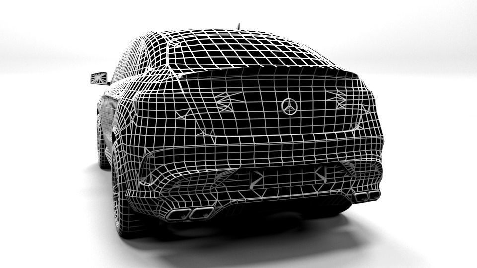 MERCEDES GLE AMG 63 COUPE 2016 LOWPOLY Low-poly 3D model_3