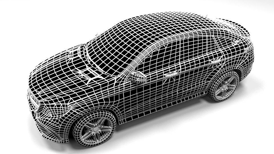 MERCEDES GLE AMG 63 COUPE 2016 LOWPOLY Low-poly 3D model_5