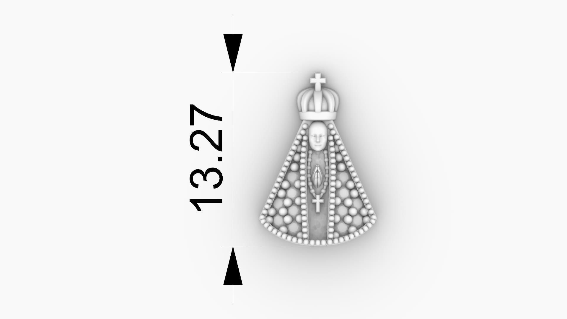 Nossa senhora aparecida  Our Lady Stl 3D print model 3D print model_1