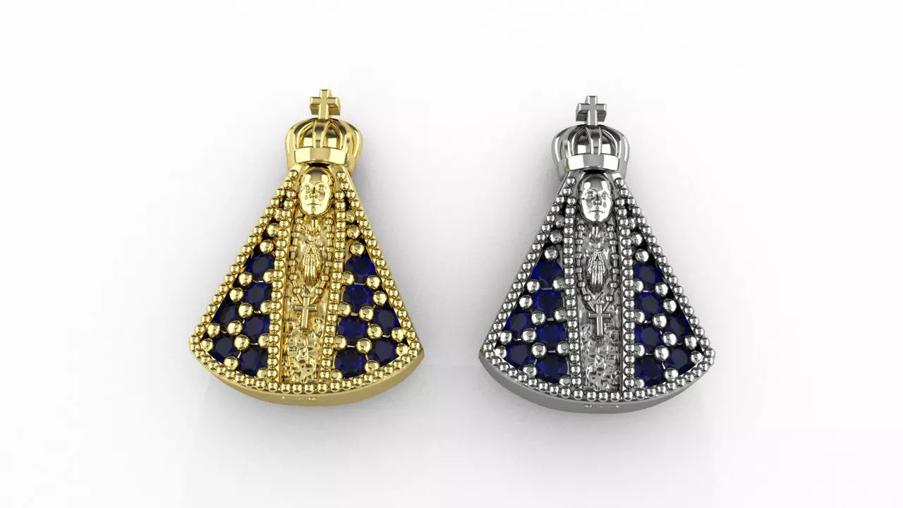 Nossa senhora aparecida  Our Lady Stl 3D print model 3D print model_0