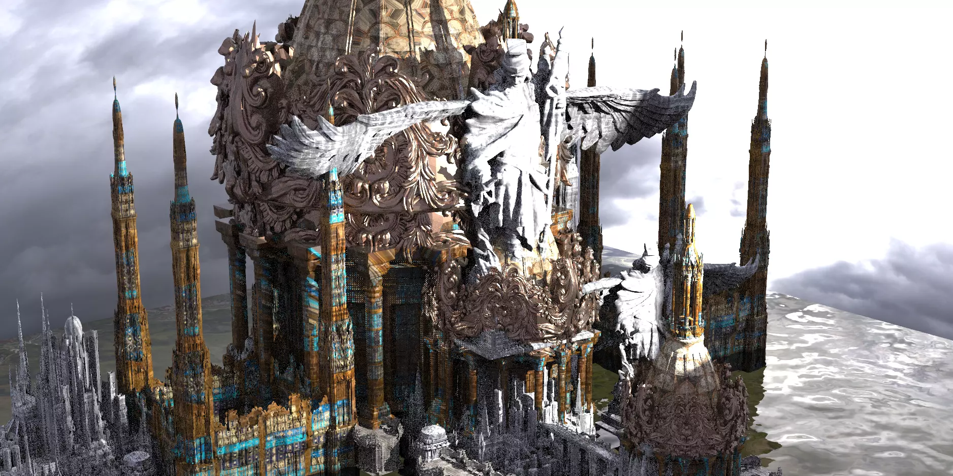 Enlightenment Halls of Power Kit bash 3D model_0