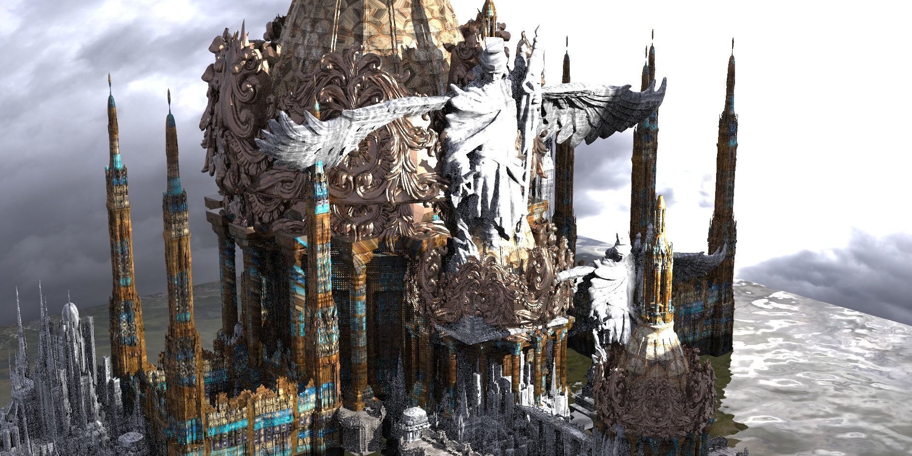 Enlightenment Halls of Power Kit bash 3D model_2