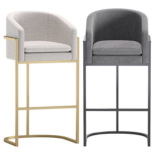 Bar And Semi Bar Stools SAN FRANCISCO by Cazarina Interiors 3D model
