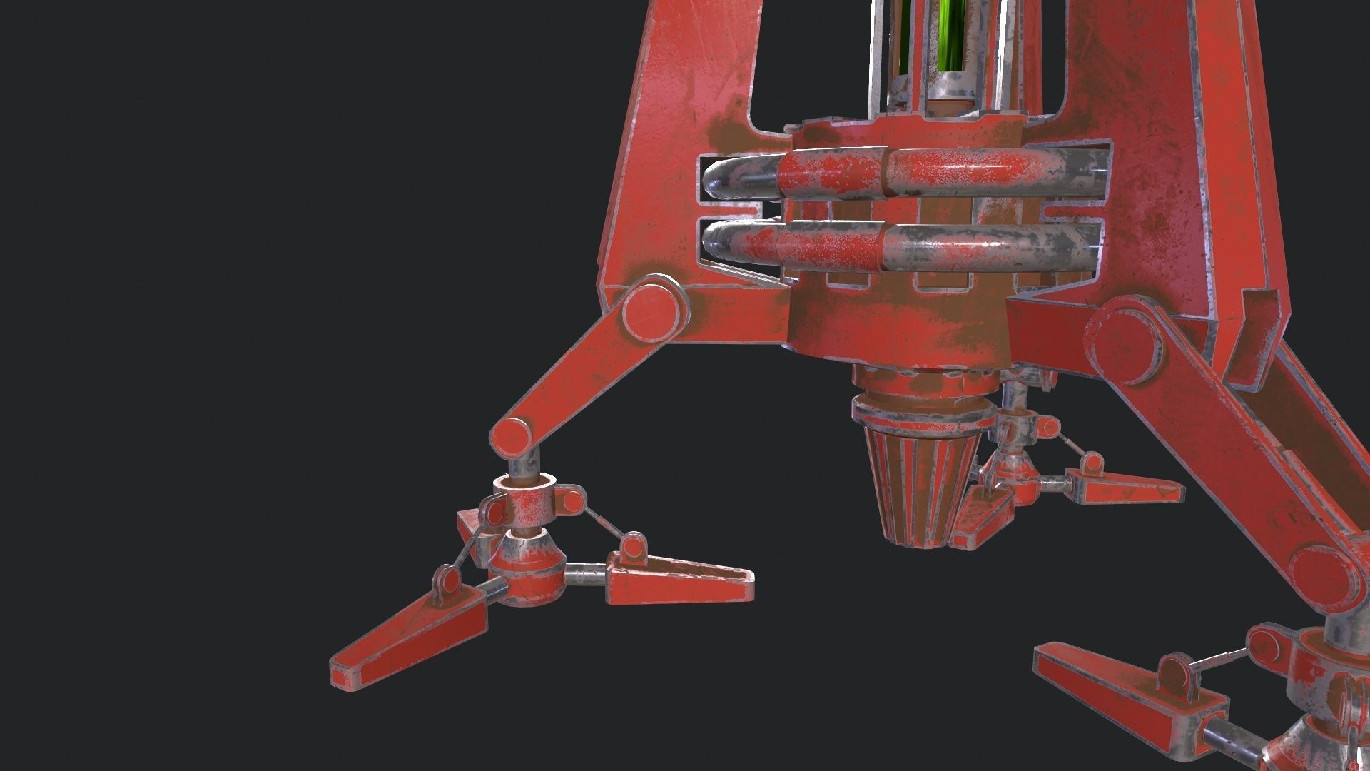 Space Mining Probe Low-poly 3D model_7