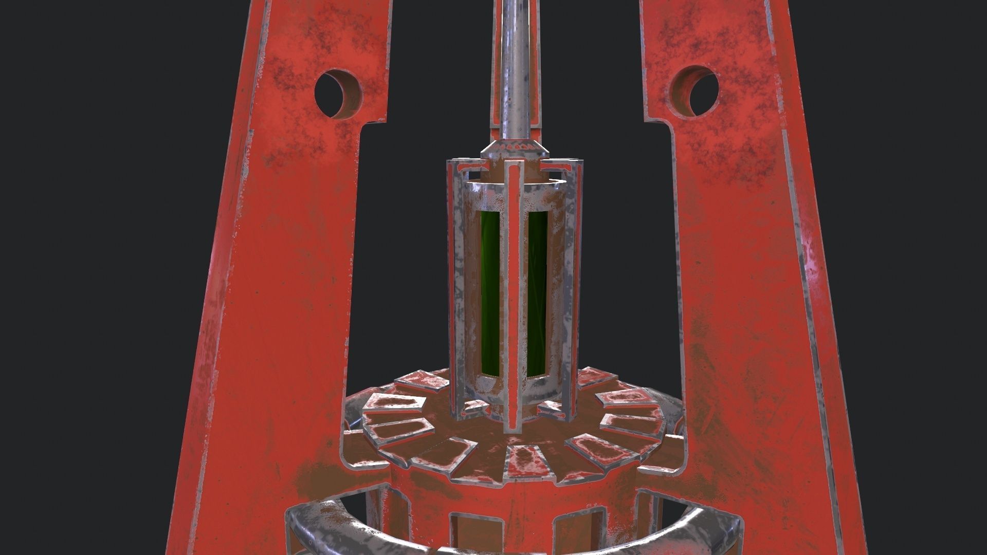 Space Mining Probe Low-poly 3D model_9