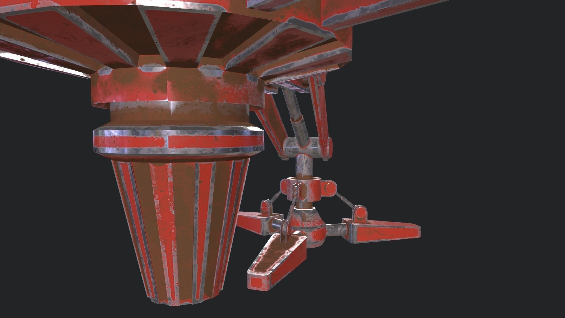 Space Mining Probe Low-poly 3D model_10