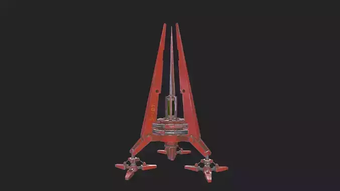 Space Mining Probe Low-poly 3D model Space Mining Probe Low-poly 3D model