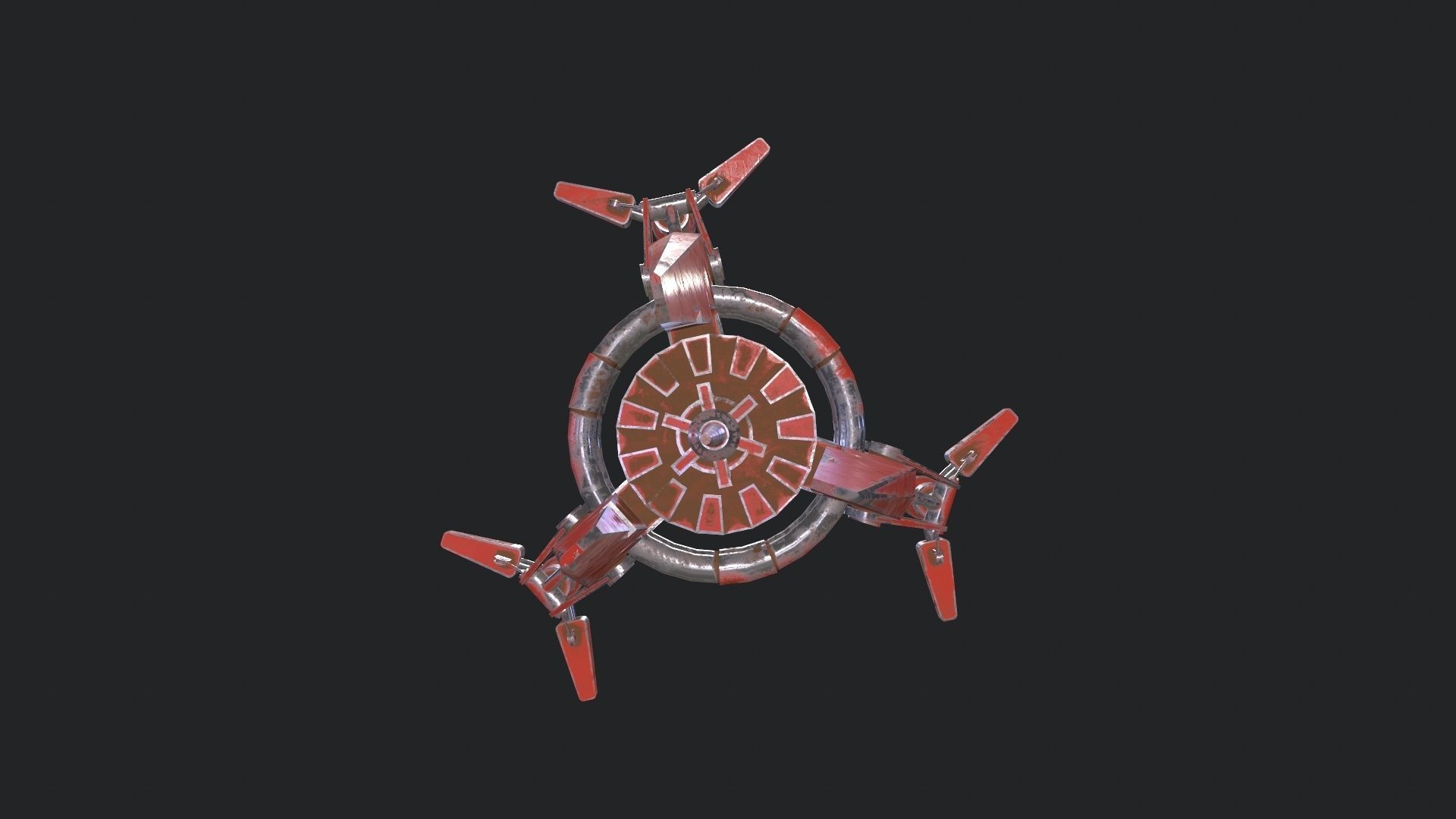 Space Mining Probe Low-poly 3D model_6