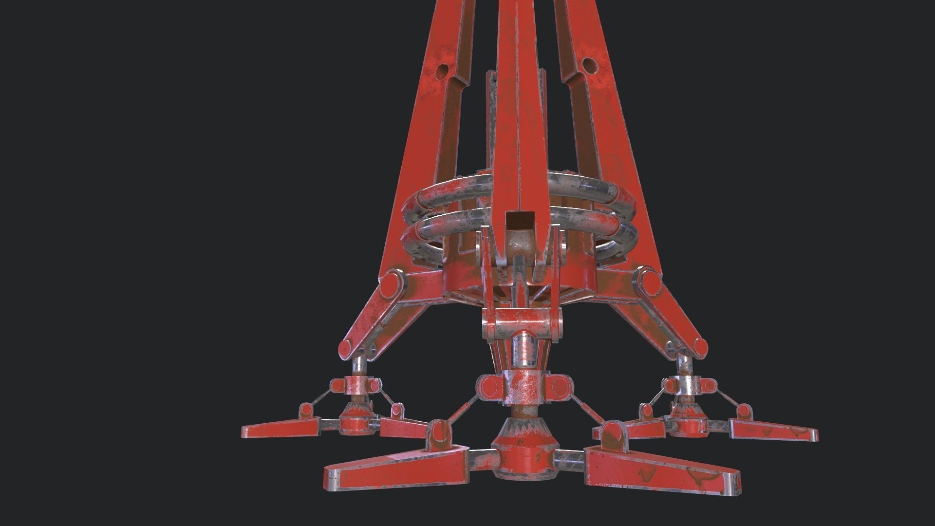 Space Mining Probe Low-poly 3D model_5