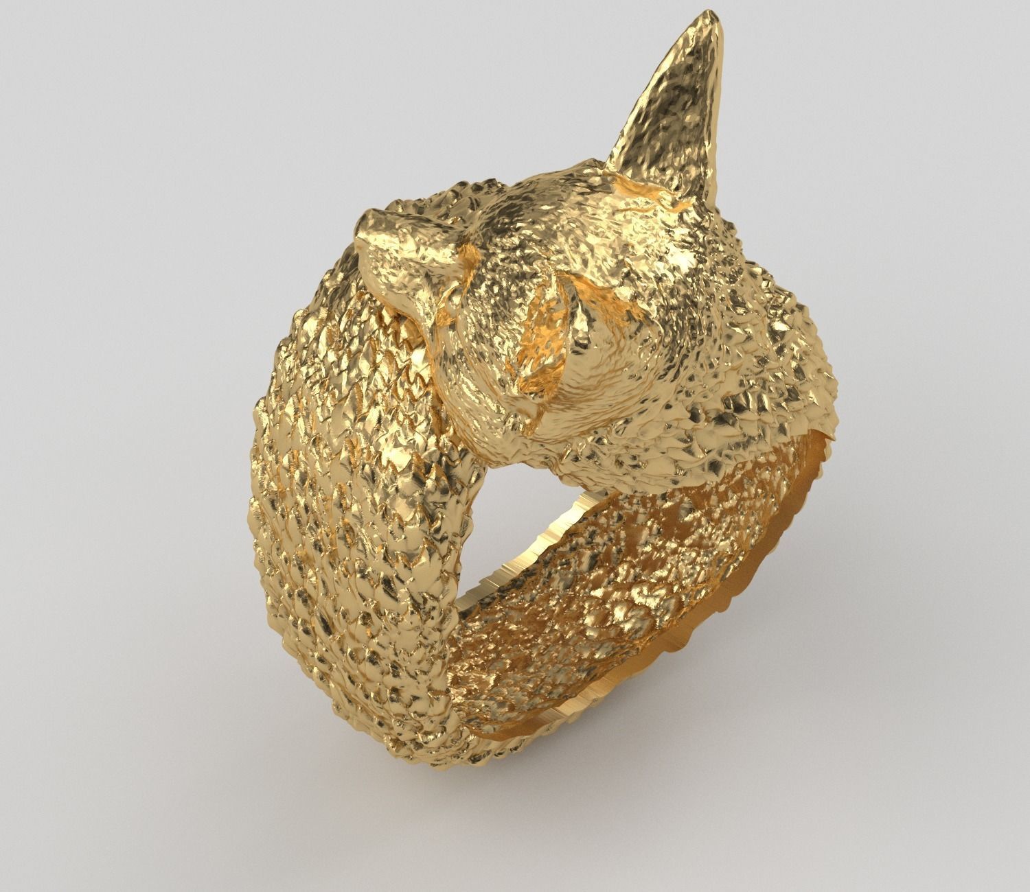fox ring 3D print model_1