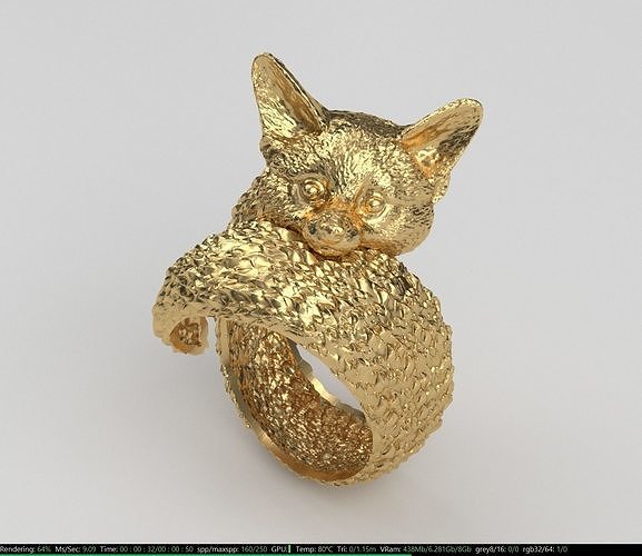 fox ring 3D print model