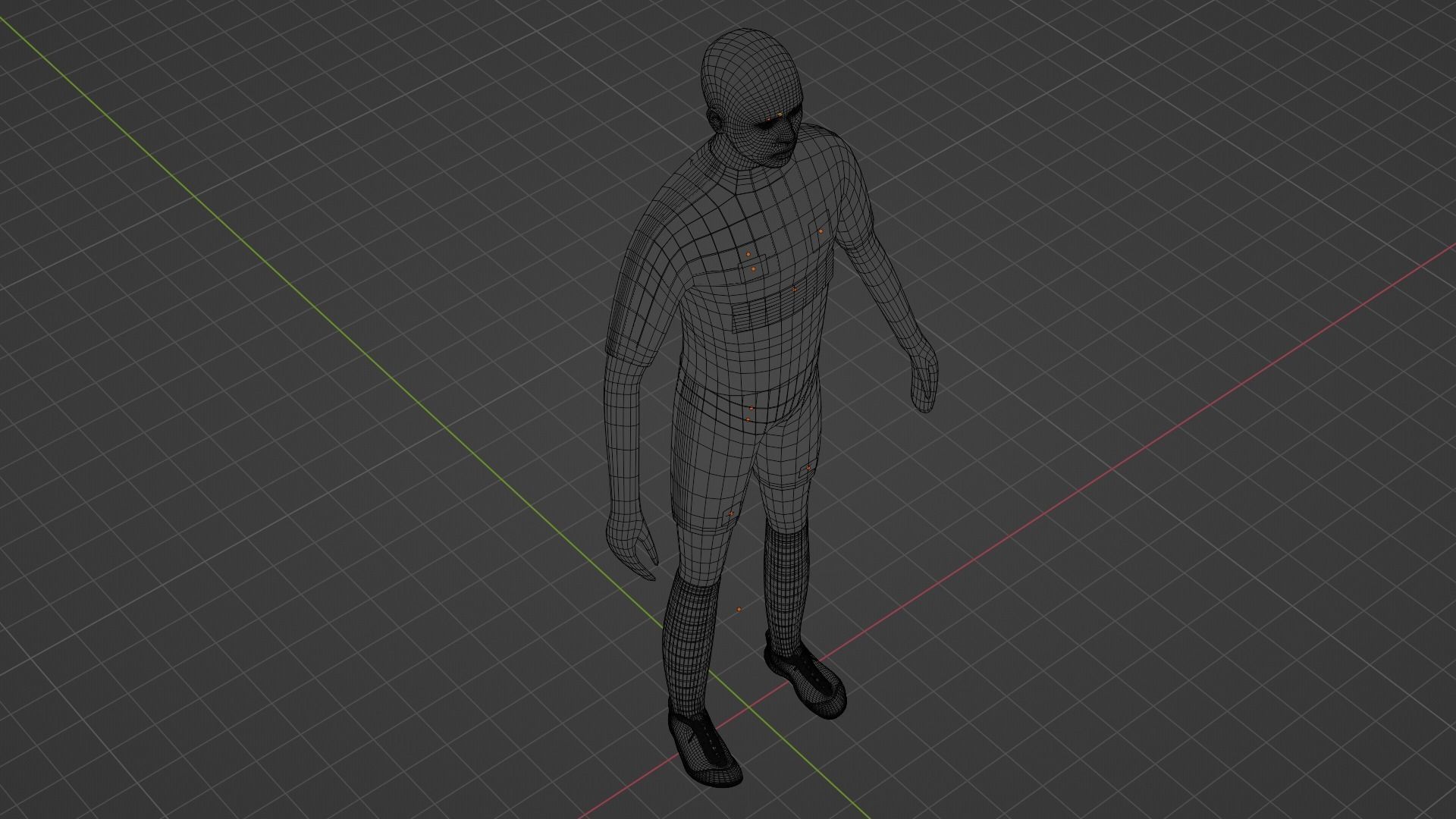 Soccer Player - Manchester City Low-poly 3D model_9