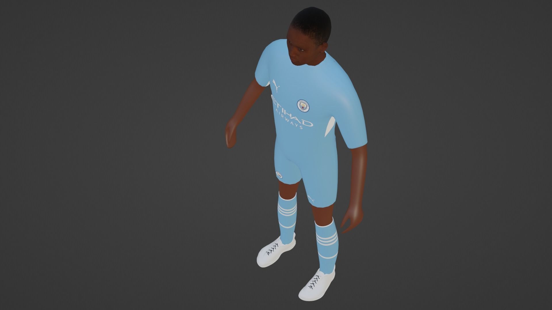 Soccer Player - Manchester City Low-poly 3D model_2