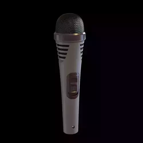 Gray Wireless Microhpone 3D model Gray Wireless Microhpone 3D model