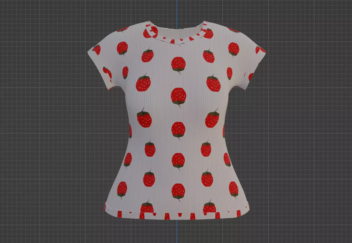 Strawberry T-shirt Free 3D model