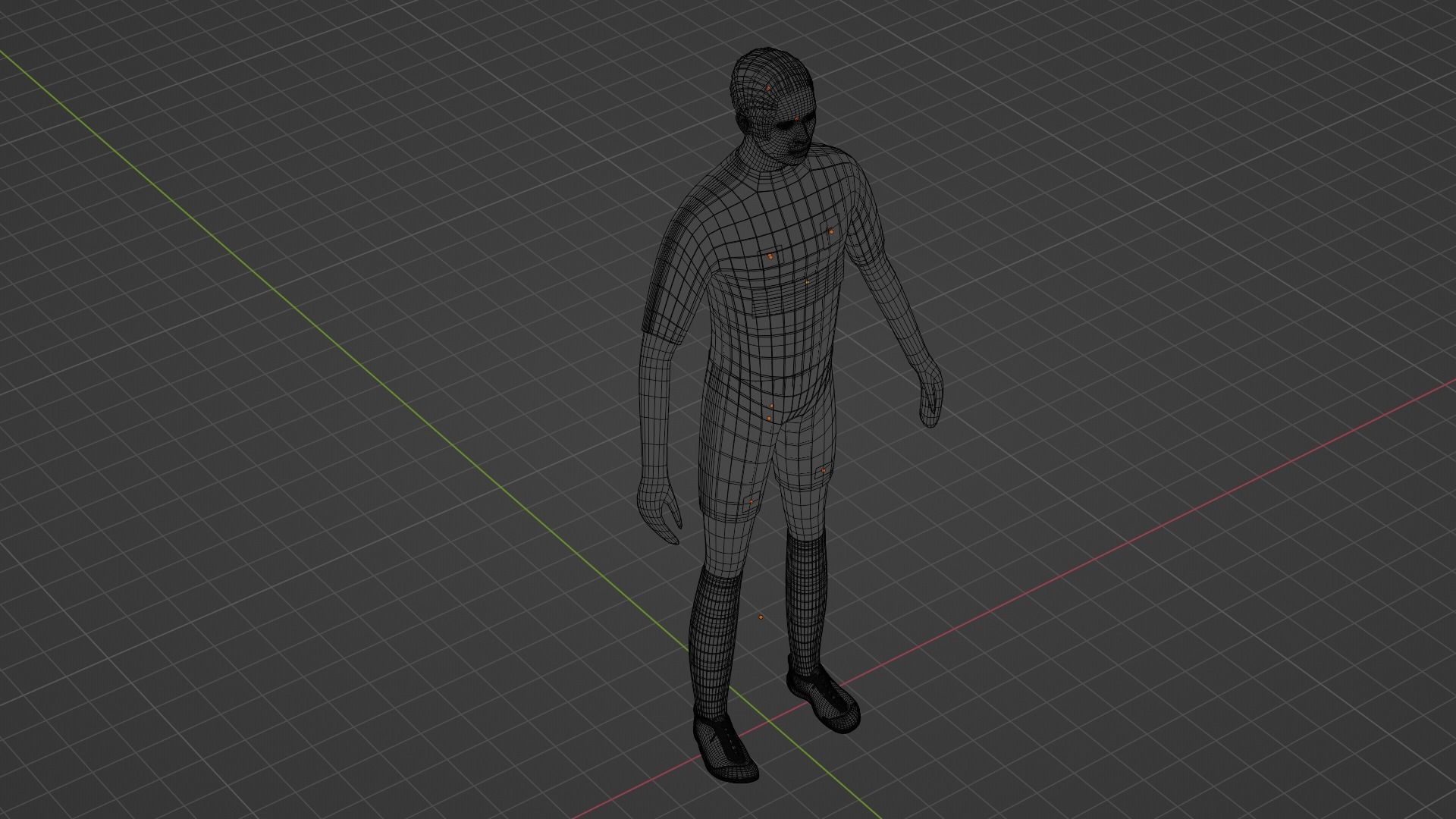 Soccer Player - Manchester City Low-poly 3D model_9