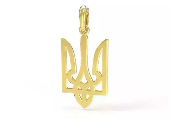 Ukraine coat of arms 2 pendant