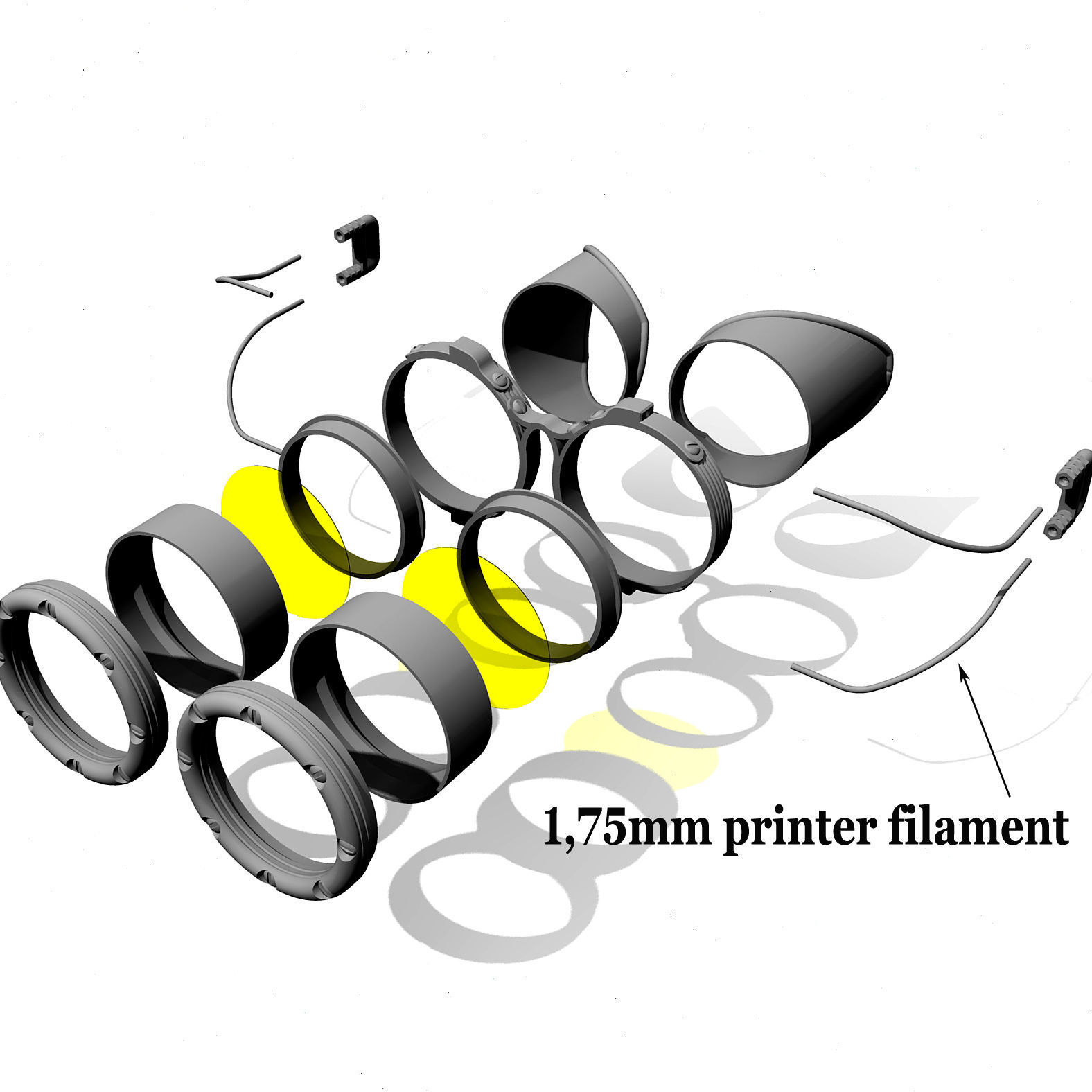 Steampunk Cosplay Goggles 3D print model_6