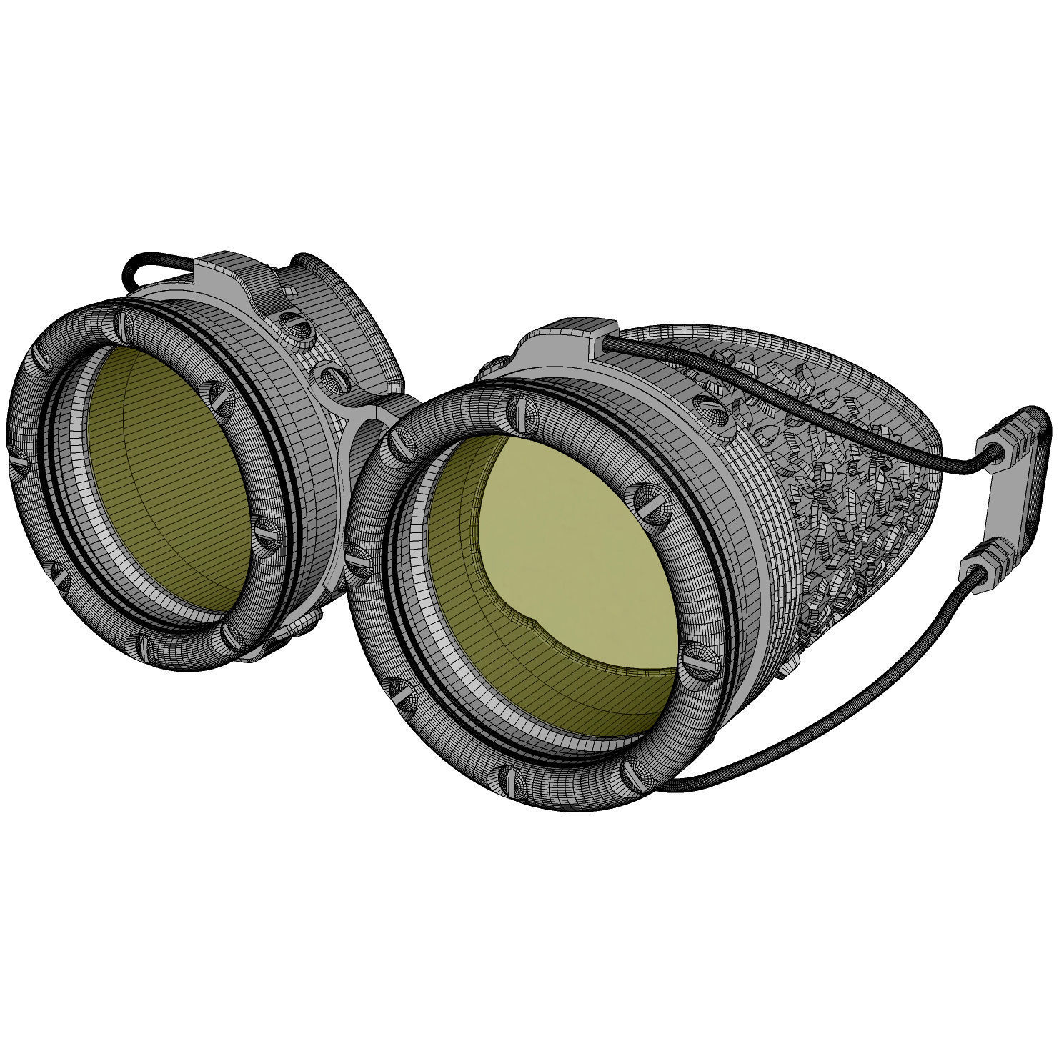 Steampunk Cosplay Goggles 3D print model_3
