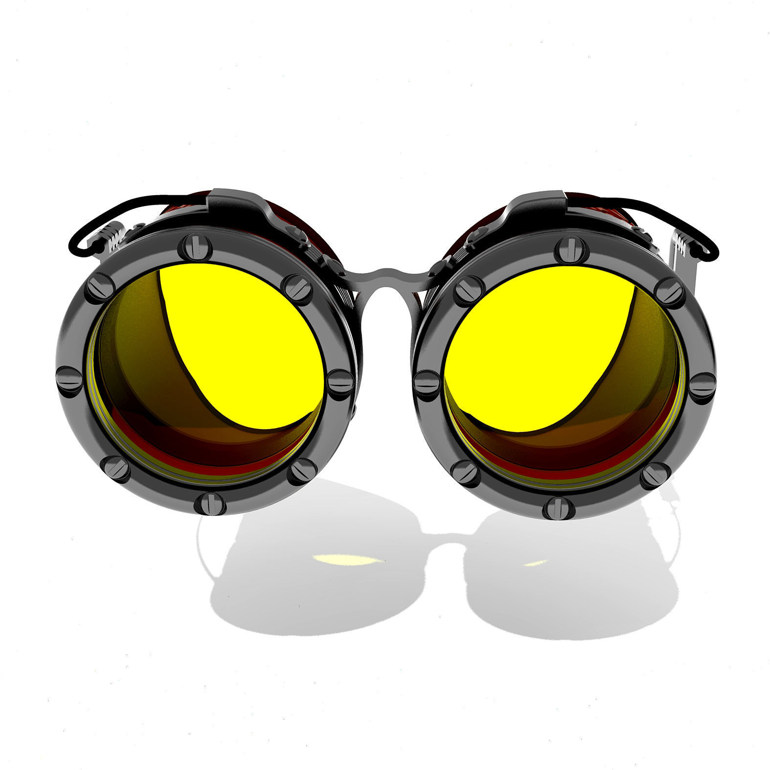 Steampunk Cosplay Goggles 3D print model_7
