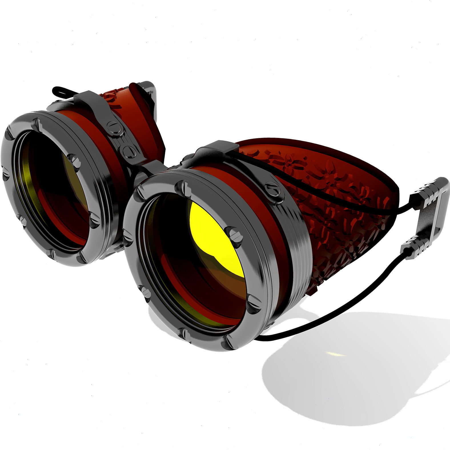 Steampunk Cosplay Goggles 3D print model_2