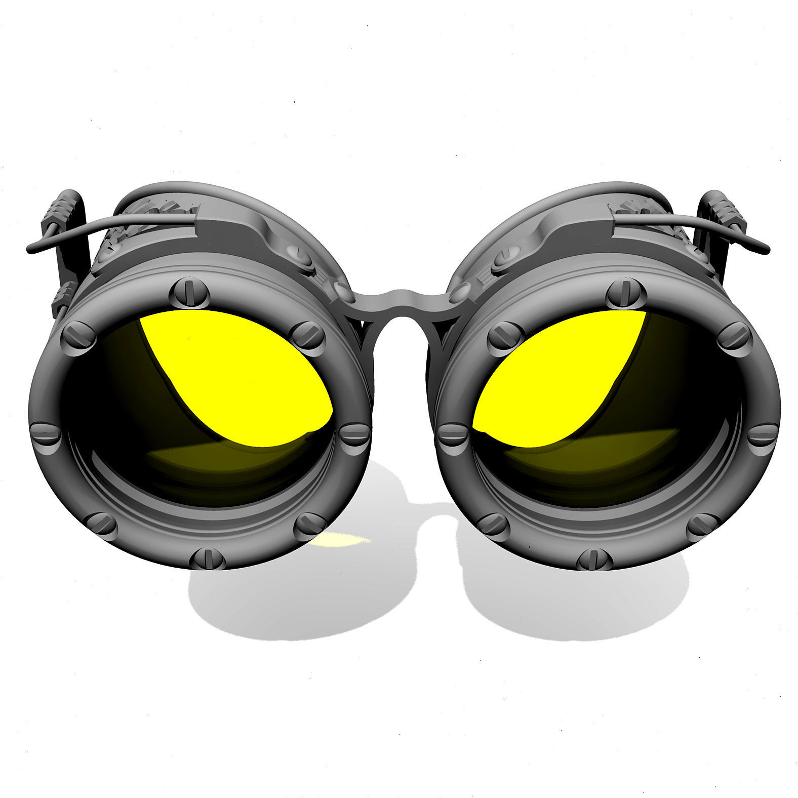 Steampunk Cosplay Goggles 3D print model_4