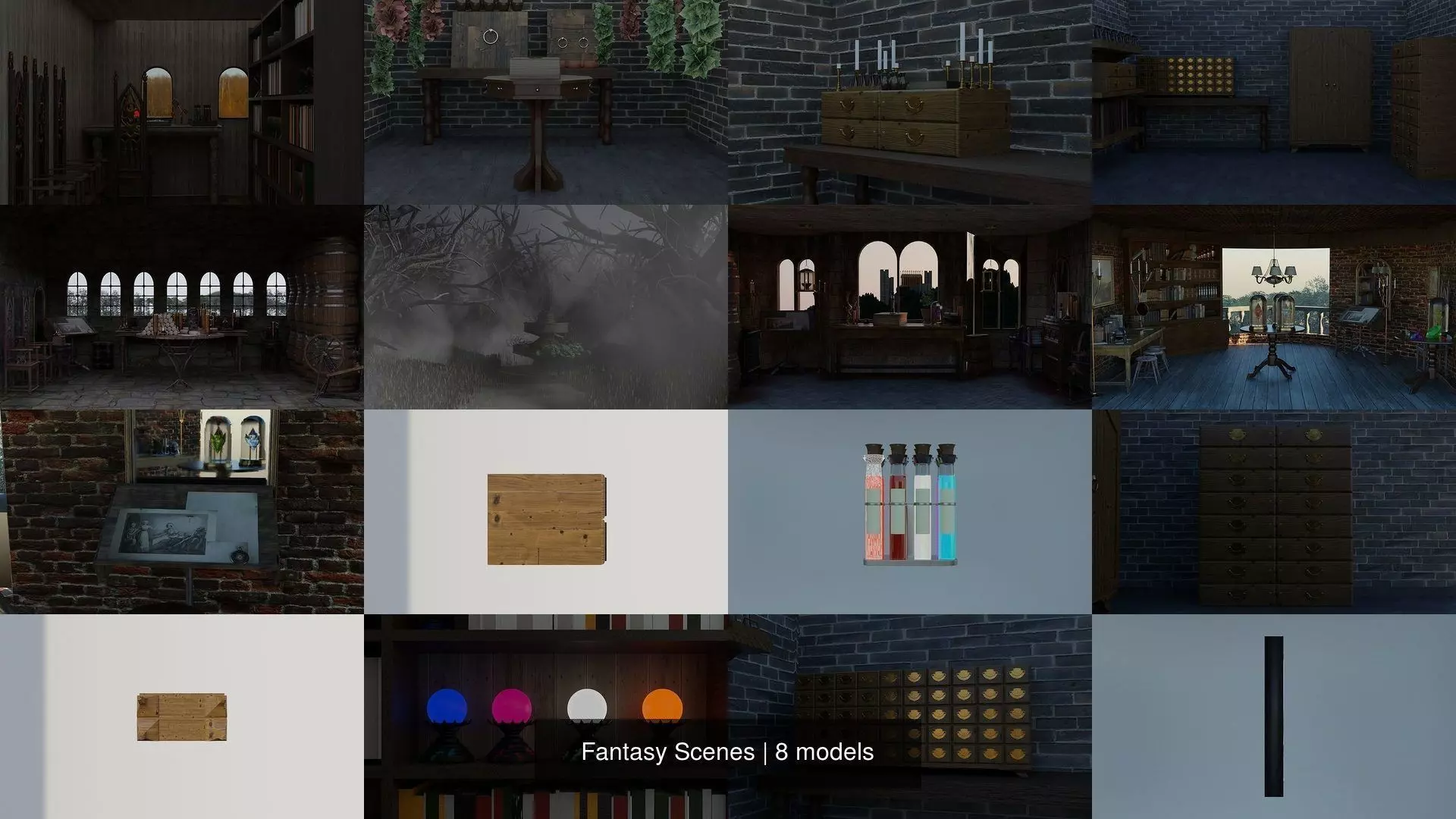 Fantasy Scenes 3D Model Collection_0