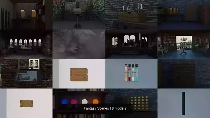 Fantasy Scenes 3D Model Collection