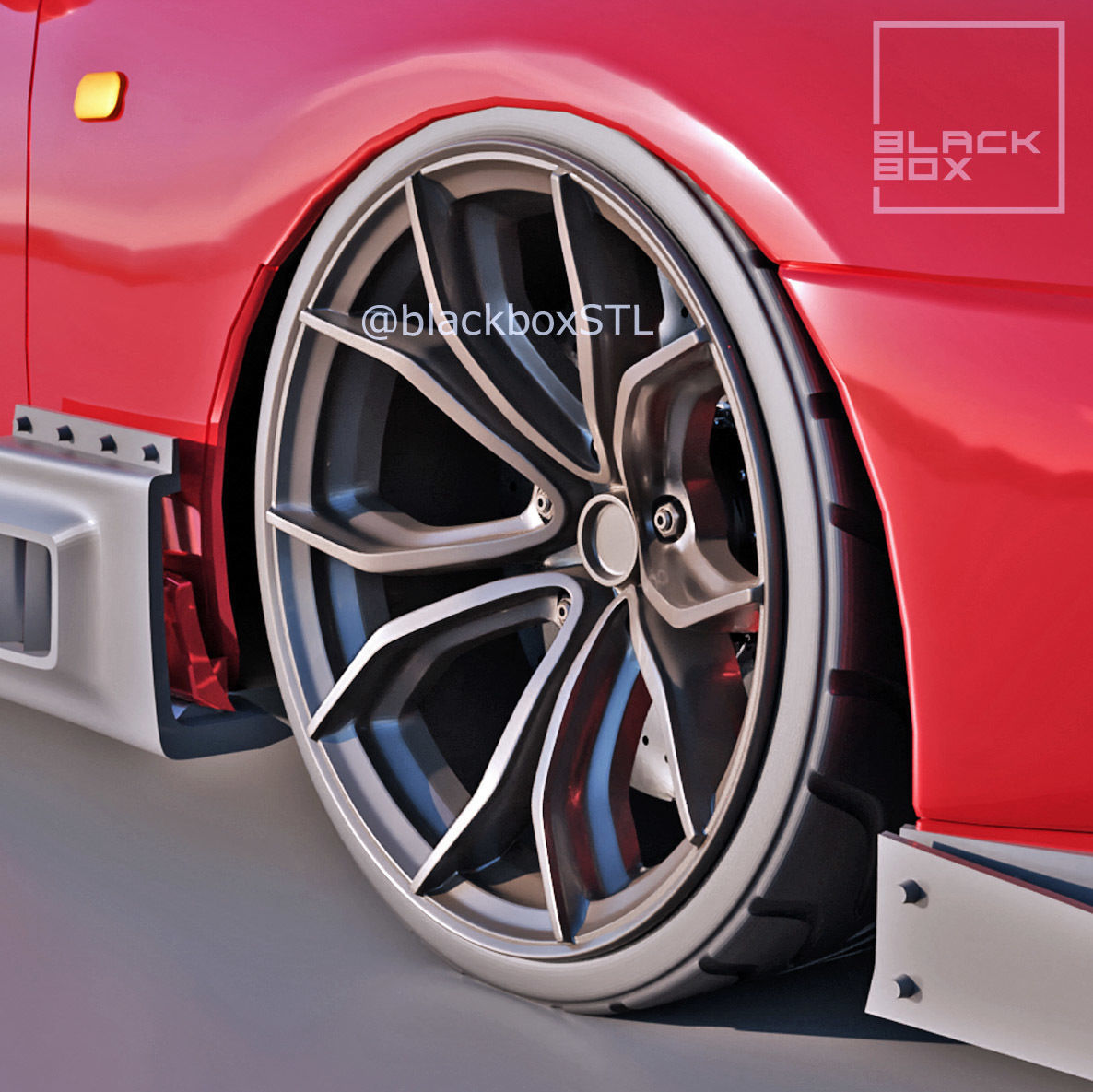 RMD Wheel Set front and rear for miniatures 1-24th 3D print model_1