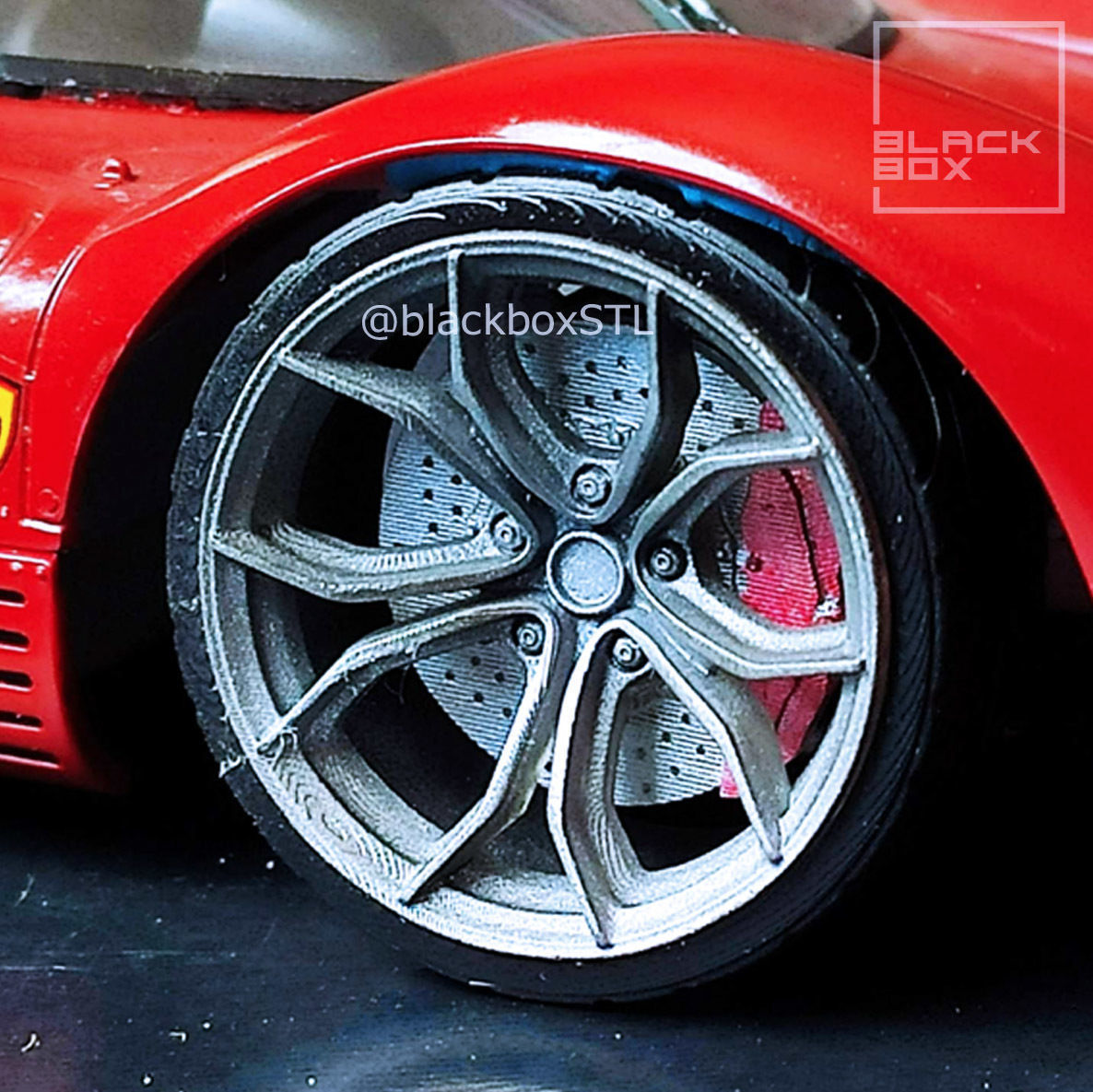 RMD Wheel Set front and rear for miniatures 1-24th 3D print model_2