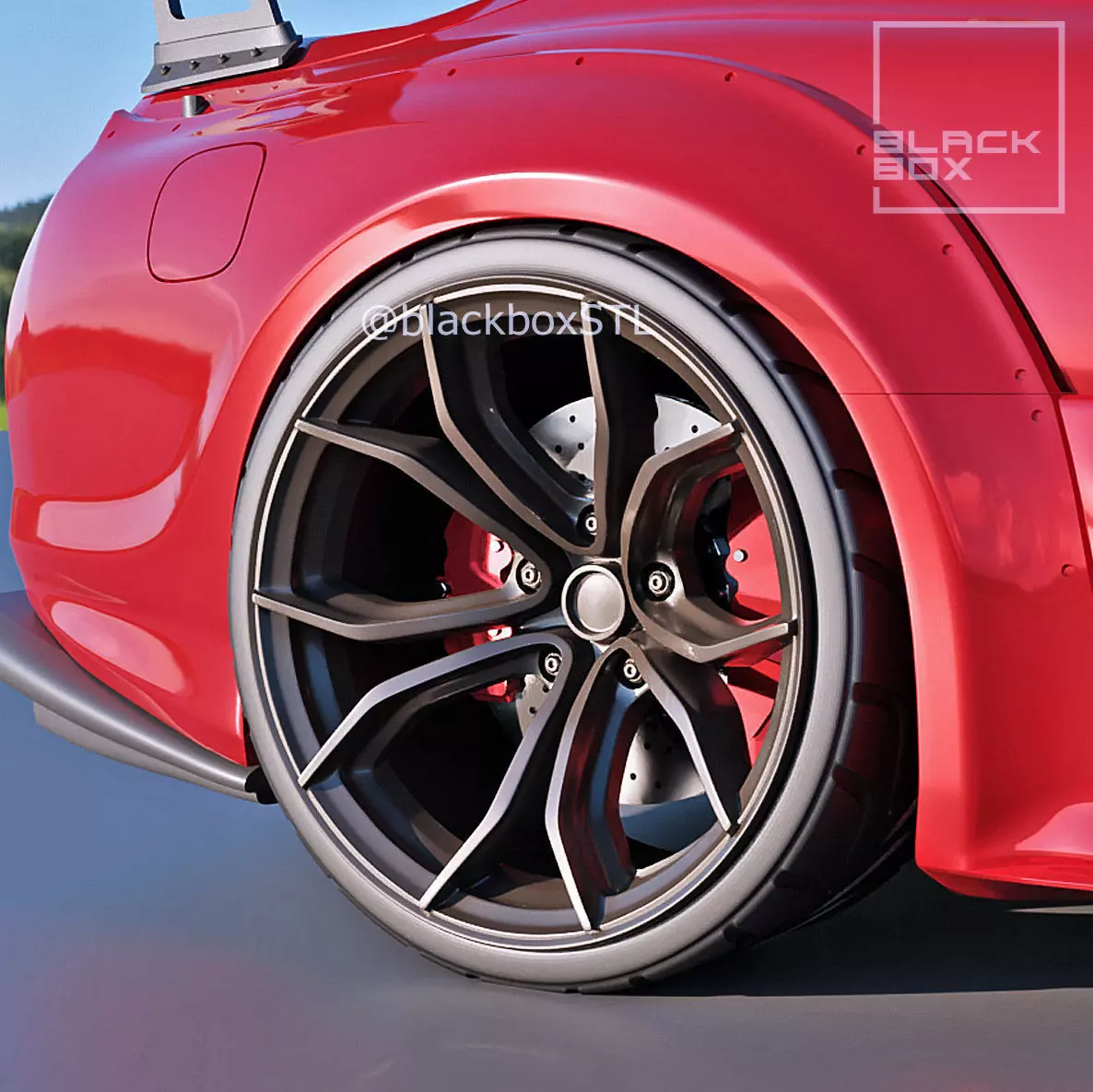 RMD Wheel Set front and rear for miniatures 1-24th 3D print model_0