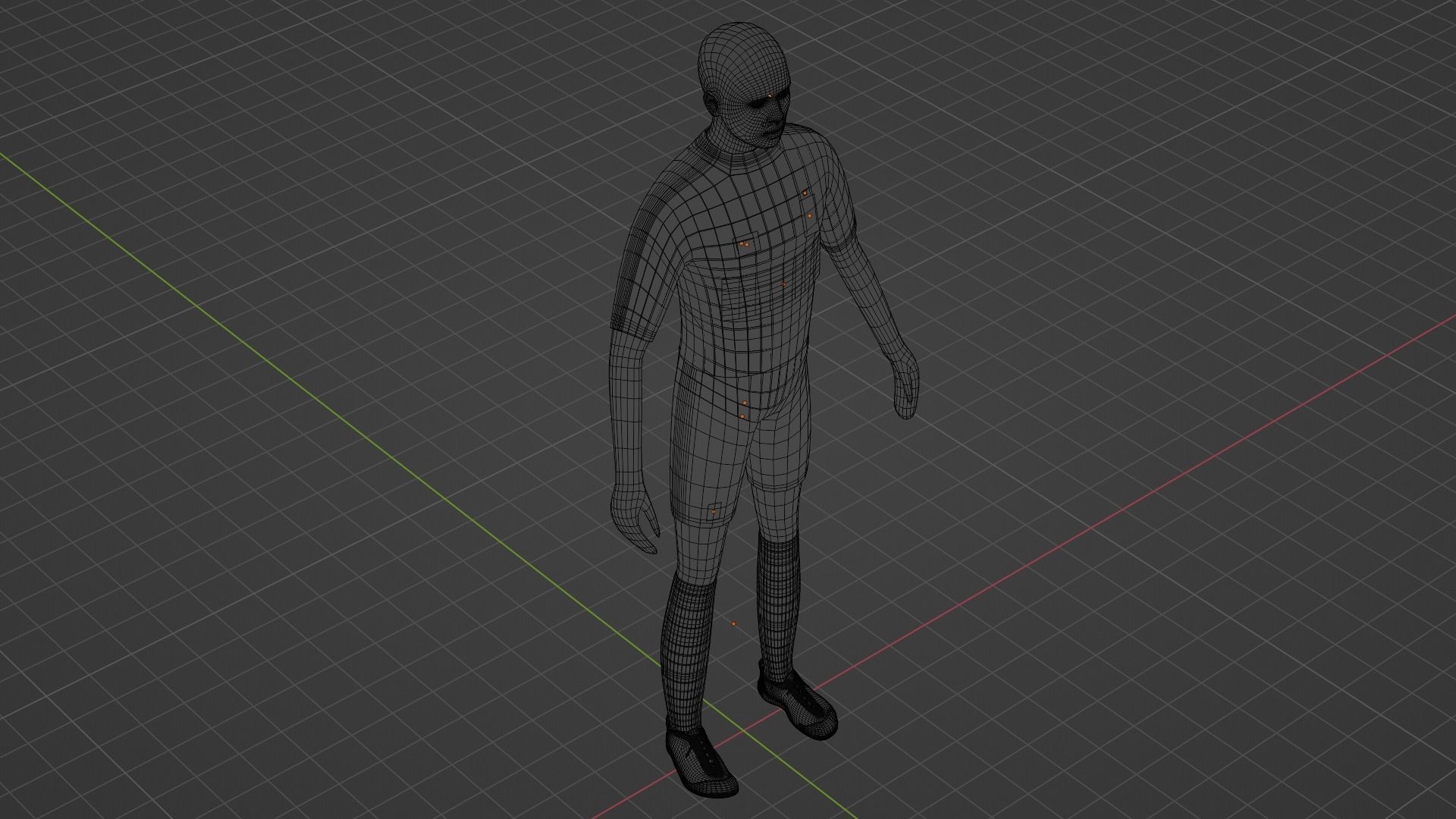 Soccer Player - Milan Low-poly 3D model_9