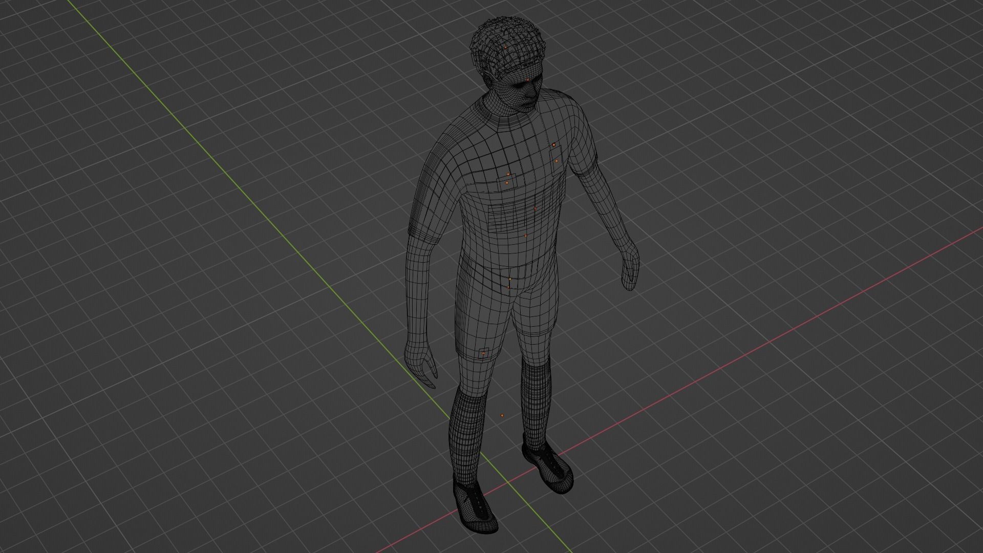 Soccer Player - Milan Low-poly 3D model_9