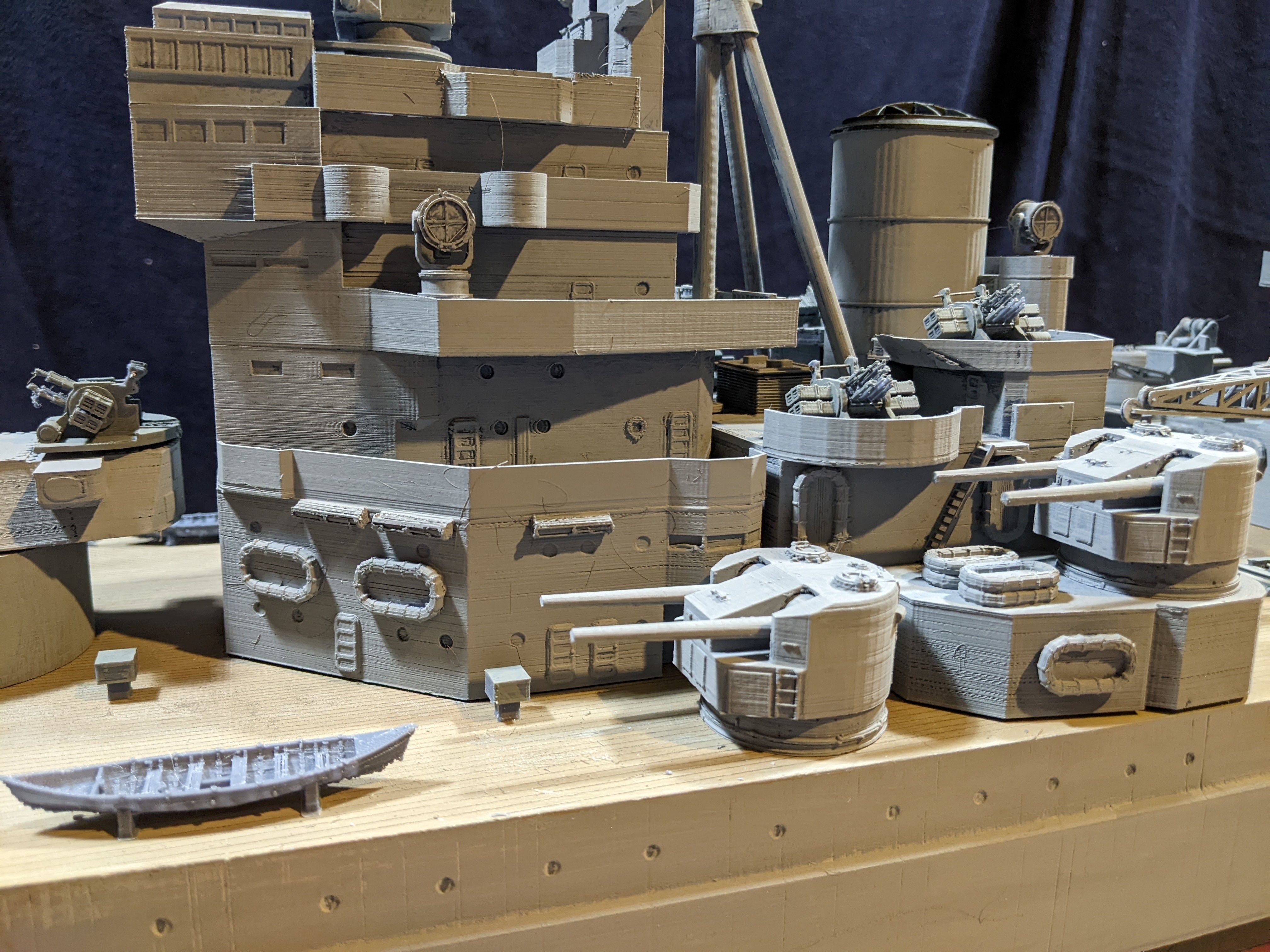 1 144 King George V Class Battleship 3D print model_8