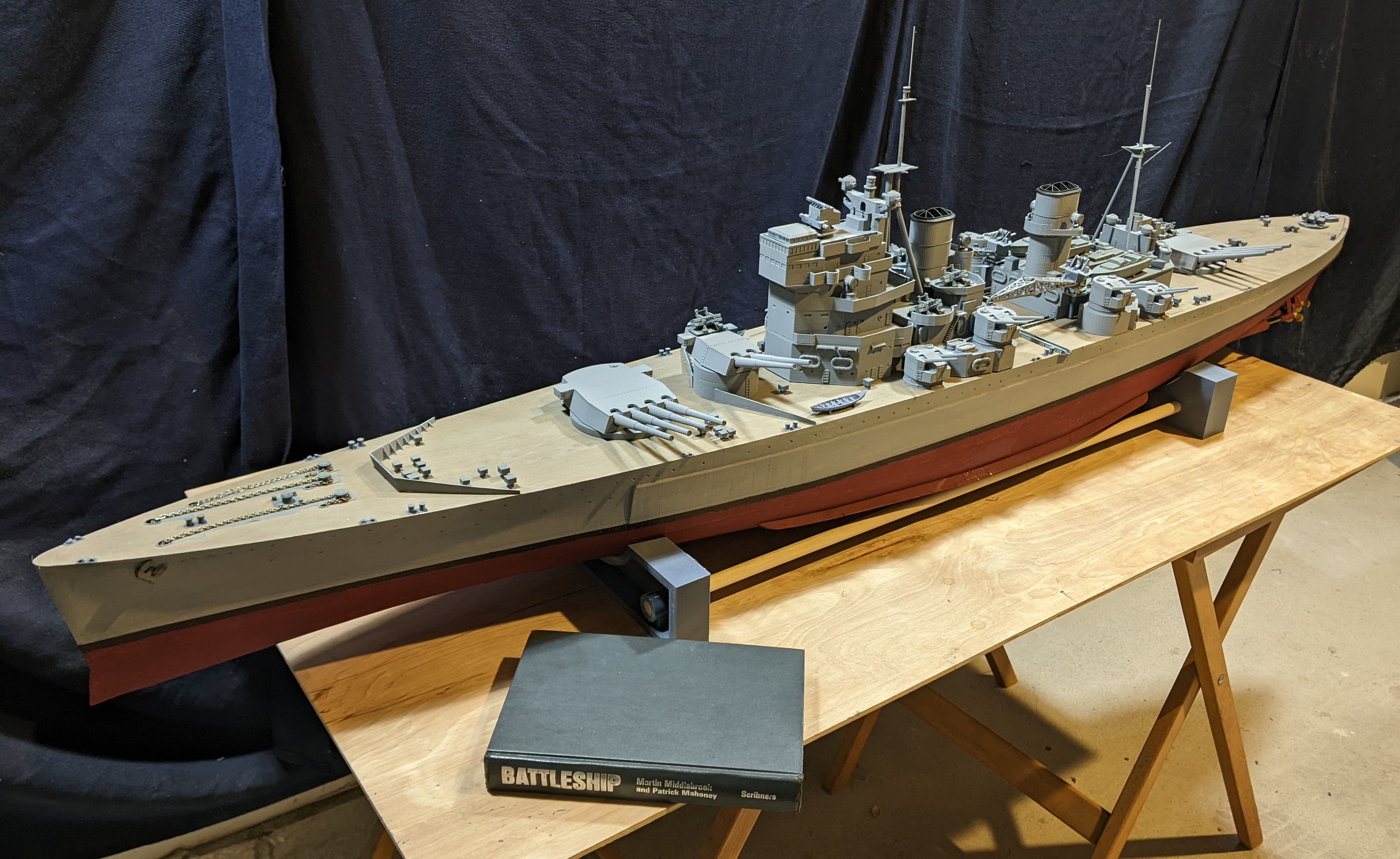 1 144 King George V Class Battleship 3D print model_2