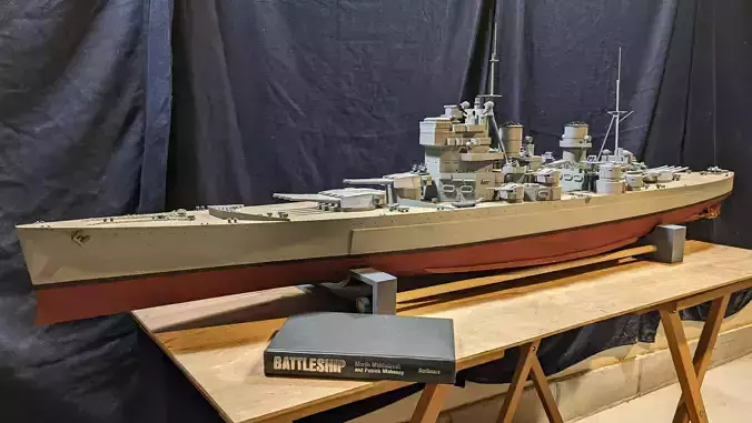  1 144 King George V Class Battleship 3D print model