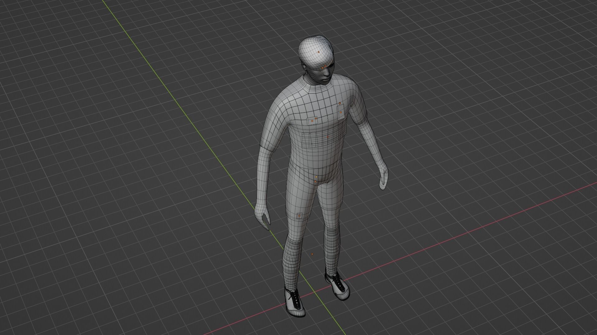 Soccer Player - Milan Low-poly 3D model_8