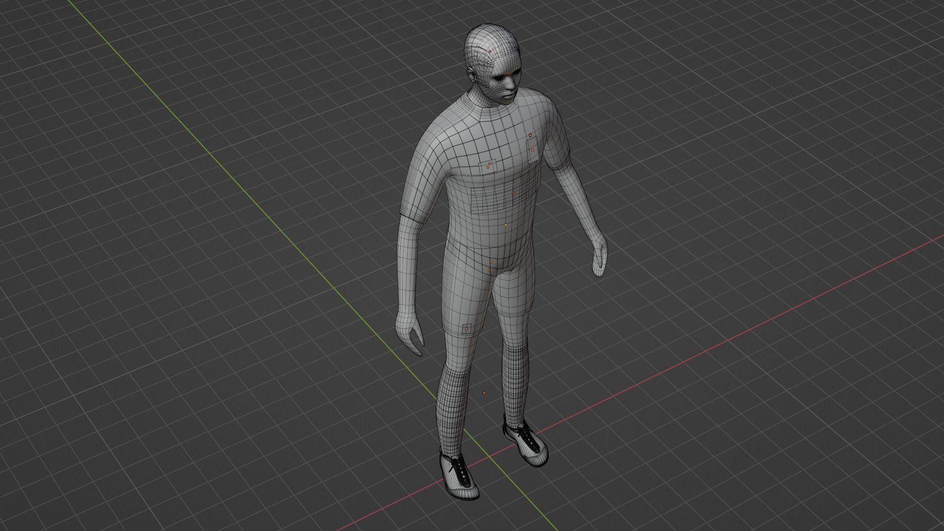 Soccer Player - Milan Low-poly 3D model_8