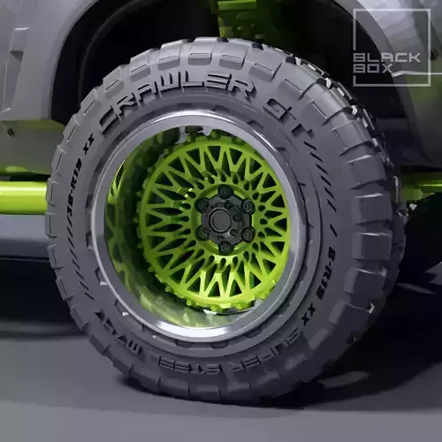 Boss Off road Wheel Set for miniatures 1-24th 3D print model